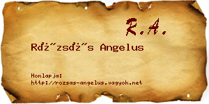 Rózsás Angelus névjegykártya